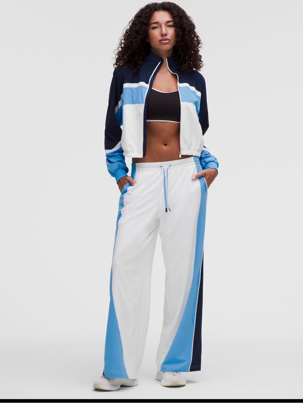037. Lululemon Court Champ UV-Protective HR Tennis Pants NWT blue/white